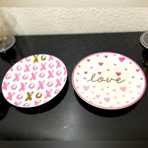 Xoxo and Love plate for Valentine Galentine - Set of 2